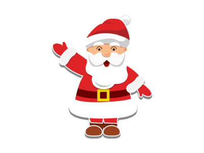 Transparent Vintage Santa Sticker