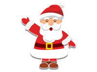 Transparent Vintage Santa Sticker