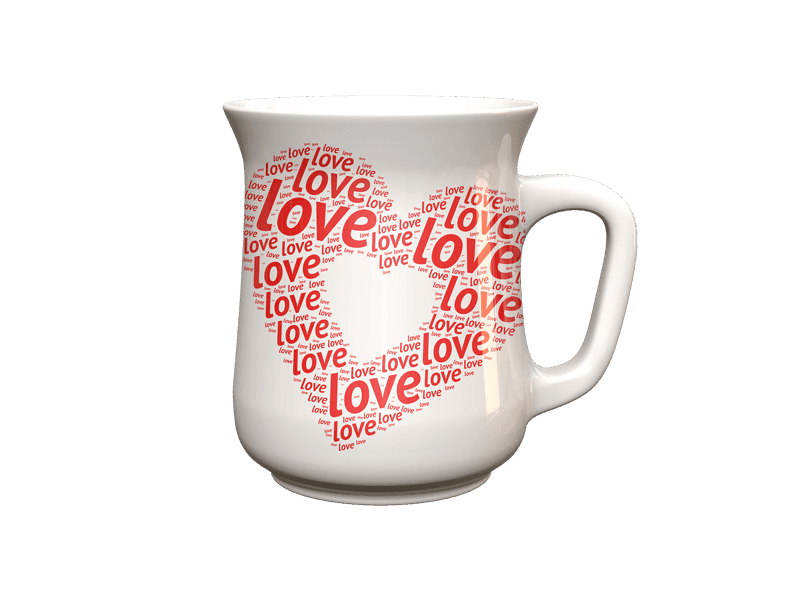 Love Letter with Heart Balloon Coffee Mug Love Letter with Heart Balloon Coffee Mug